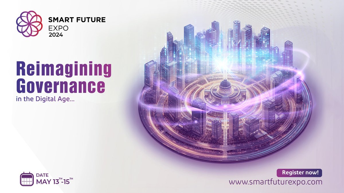 smartfuturexpo's tweet photo. Discover the future of governance at Smart Future Expo 2024. Join us to see how digital transformation is reshaping public administration.
https://t.co/mFZeLxJXAs
#DigitalGovernance #SmartFutureExpo #InnovativeLeadership https://t.co/yDLiTuS8Zk