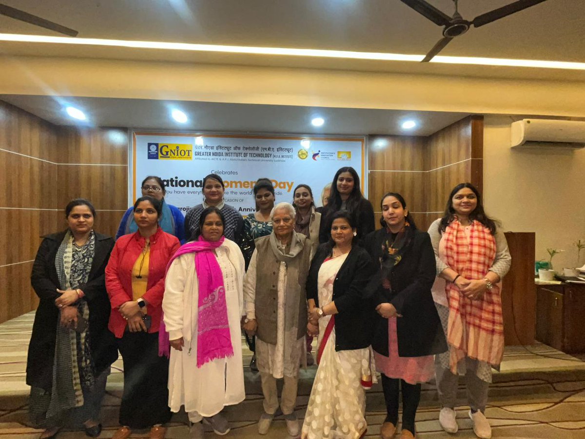 GNIOT MBA Institute celebrated National Women's Day in honor of Sarojini Naidu's birth anniversary , featuring a distinguished guest, Ms. R.K. Usha, Social Worker and President of Vikas Vishranti Charitable Trust . 
#MBA #MBAINSTITUTE #BESTMBACOLLEGE #BESTPLACEMNTCOLLEGE