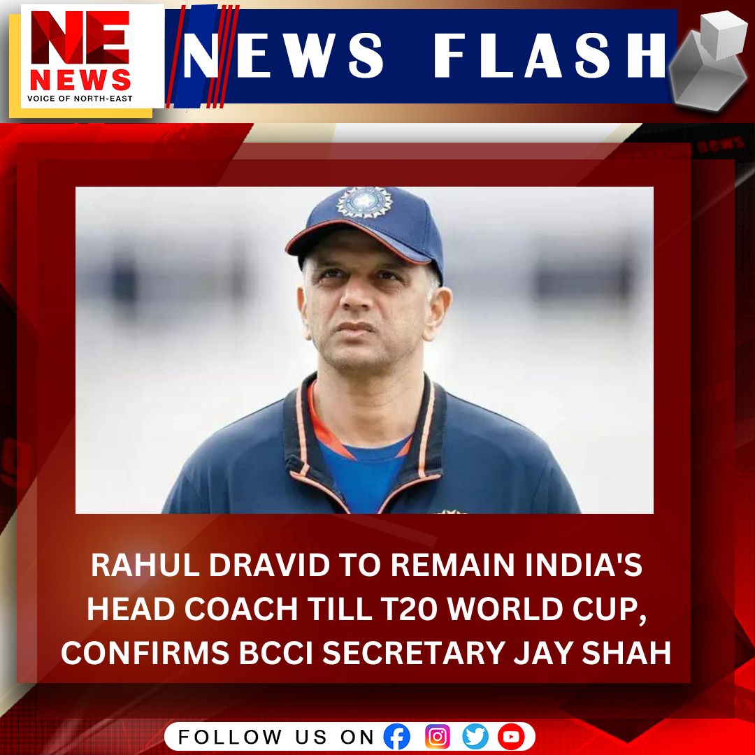 Rahul Dravid will stay India's head coach until the T20 World Cup 2024, which will place in June of current year, stated BCCI secretary Jay Shah.

#IndianCricket #RahulDravid #HeadCoach #T20WorldCup #bccisecretary #JayShah #NENewsLive