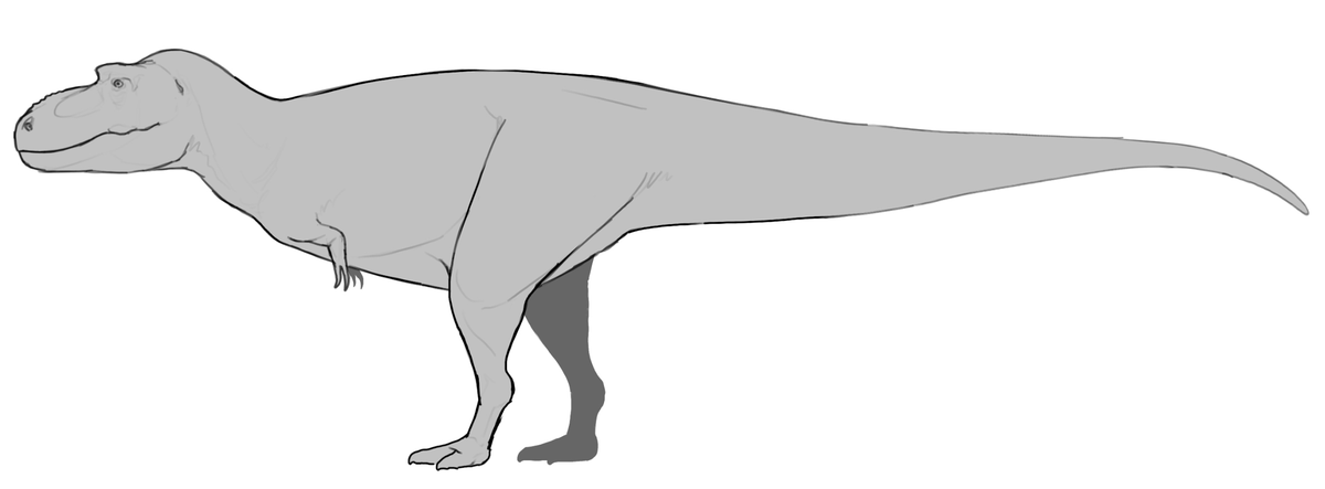 Gorgosaurus I drew, then a friend decided I should put clouds on it :]