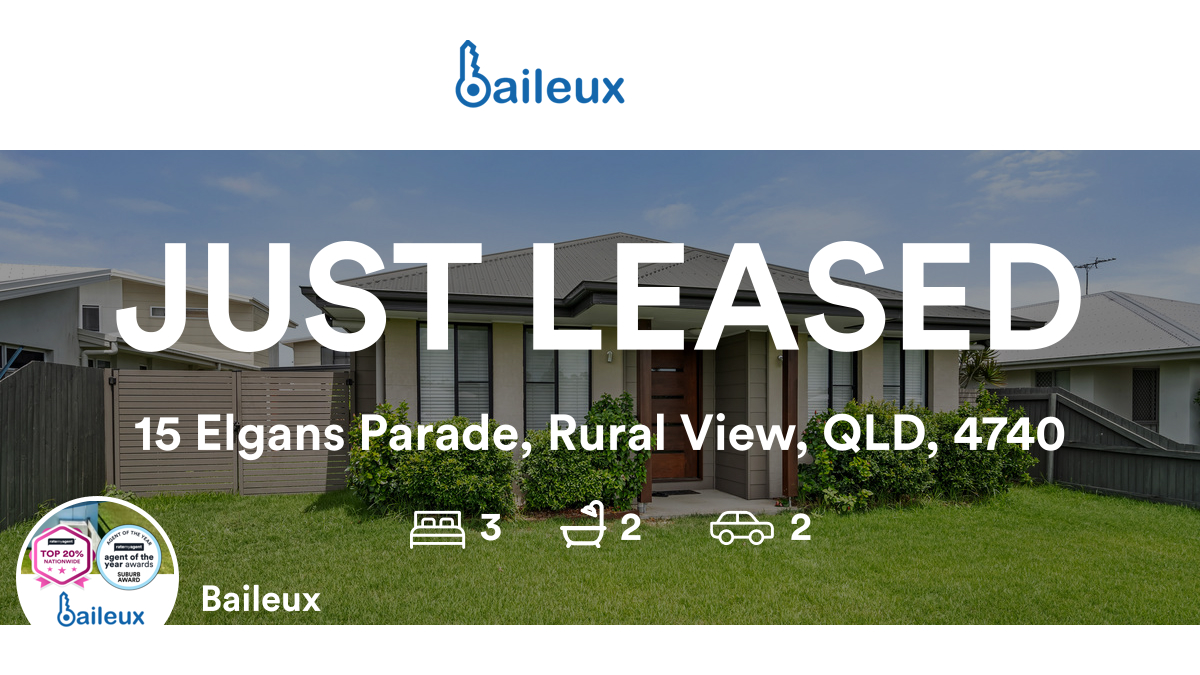 BenjiMolineux's tweet photo. 🛌 3 🛀 2 🚘 2
📍 15 Elgans Parade, Rural View, QLD, 4740

Our latest leased rental on RateMyAgent

https://t.co/YHENUOTALy

...
#ratemyagent #realestate #Baileux https://t.co/OCqJd2K13h