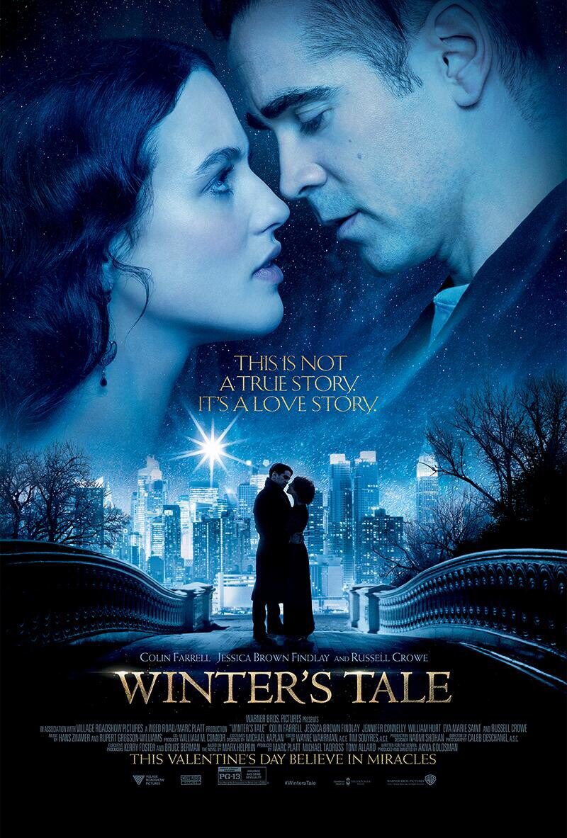 🎬MOVIE HISTORY: 10 years ago today, February 14, 2014, the movie ‘Winter’s Tale’ opened in theaters!

#ColinFarrell #JessicaBrownFindlay @russellcrowe #WillSmith #EvaMarieSaint #WilliamHurt #JenniferConnelly #MattBomer #LucyGriffiths #FinnWittrock @KevinFCorrigan @AkivaGoldsman