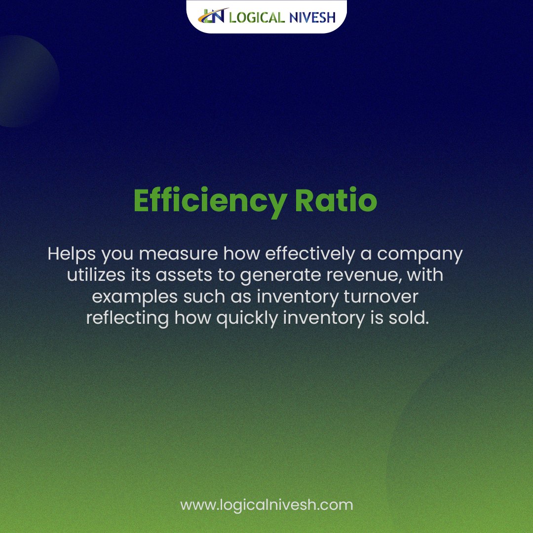 NiveshLogical's tweet image. Efficiency, Liquidity, Solvency, #Market, and Profitability Ratio provide vital #insights into different facets to gain a better understanding of the essence of company&apos;s financial standing. 

#logicalnivesh #investing #trading #stockmarket #nse #bse #finance #analysis #sensex