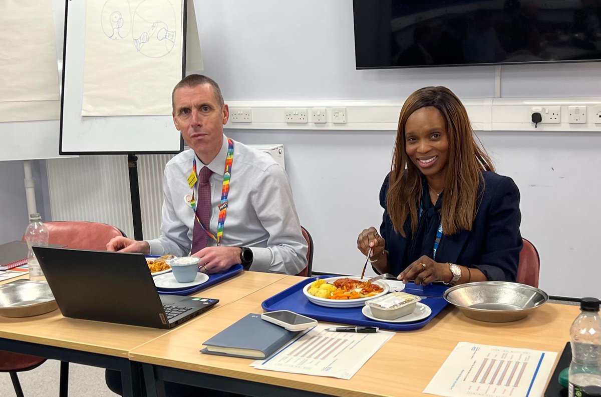 CHS_Chair's tweet photo. @croydonhealth Board members got to experience patient food this week! The smilies on our faces and the empty plates afterwards is testament to the quality of the food provided. Thank you to the catering team for the excellent service to both staff and patients https://t.co/7u6HhSRNIj