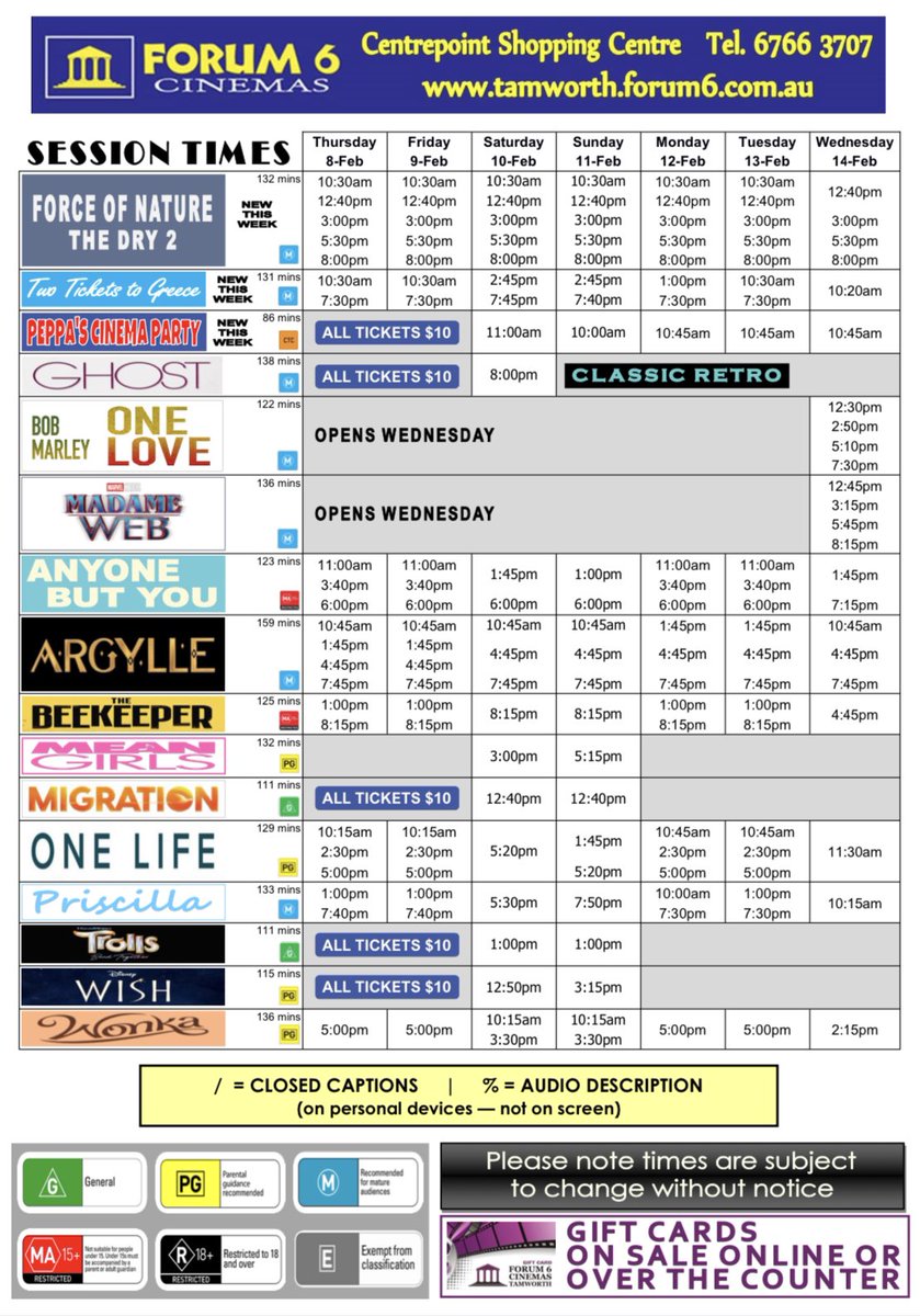 Forum 6 Cinemas Tamworth tweet media