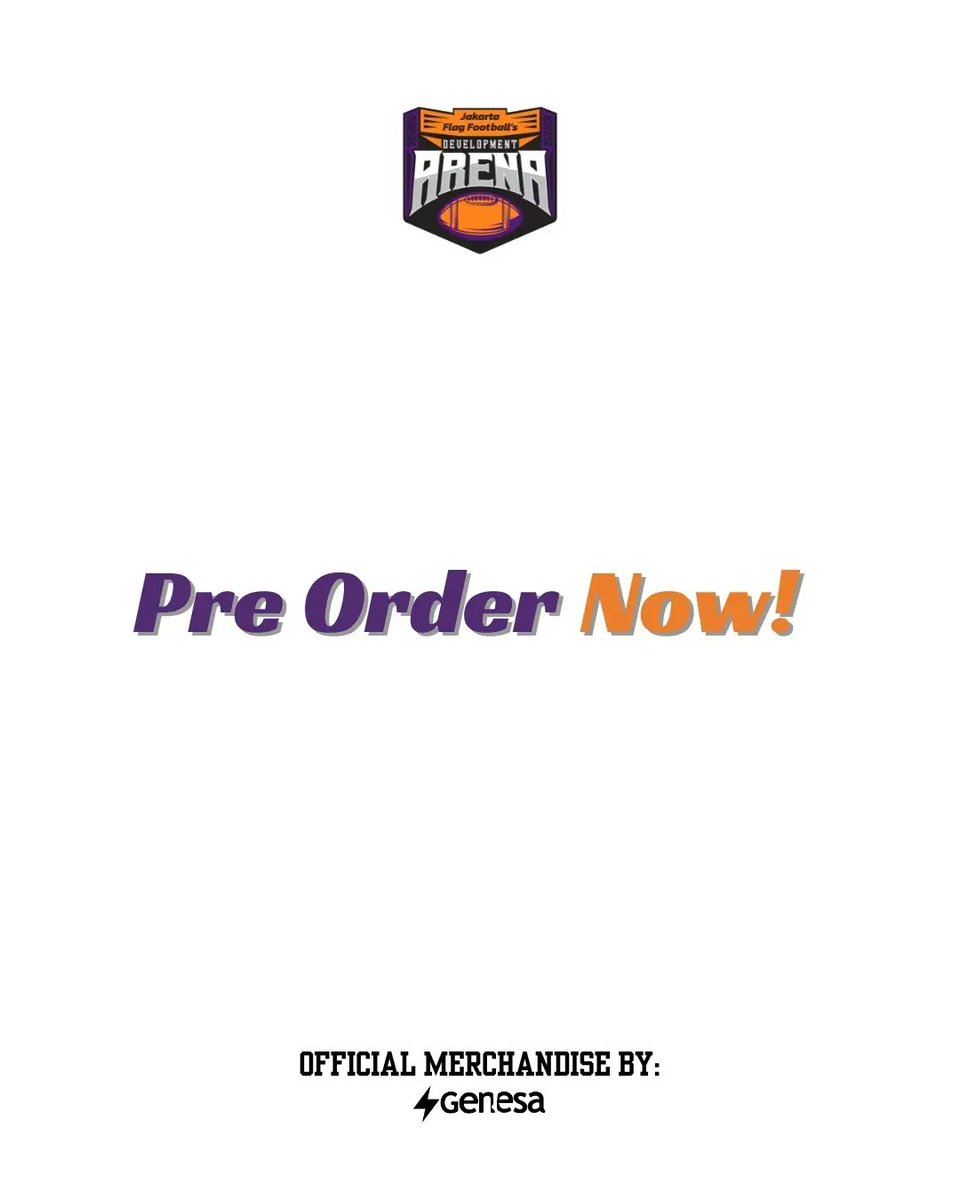genesasports's tweet photo. 💫 LET’S SUPPORT THE RISING STARS 💫

Show your support in style with our exclusive Jakarta Flag Football Development Arena team gears! 🏈

You can get your own team jersey with customized nameset and t-shirts now!

#GenesaSports #LevelUpTheGame @Jerseyforum https://t.co/PEeE2Hc9nW