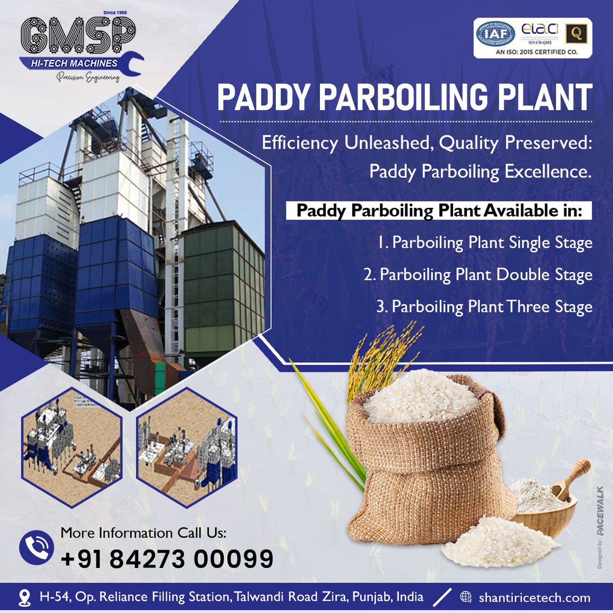 GmspHighTech's tweet image. 𝐆𝐌𝐒𝐏 𝐇𝐢-𝐓𝐞𝐜𝐡 𝐌𝐚𝐜𝐡𝐢𝐧𝐞𝐬

 A Paddy Parboiling and Dryer Plant is an essential facility in the field of rice processing. 
#RiceProcessing #Parboiling #DryingPlant