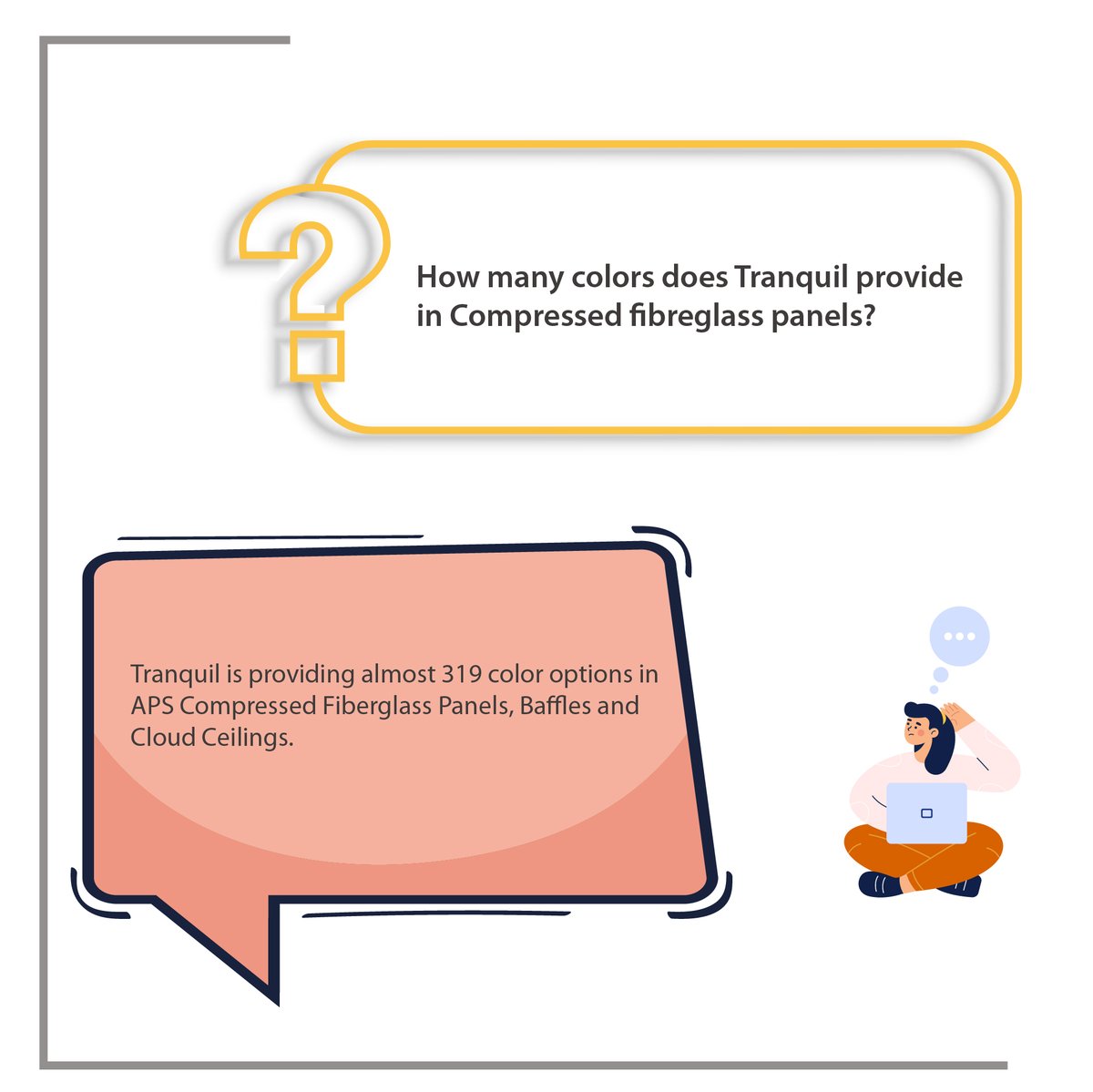 tranquilglobal's tweet image. Join our FAQ Session! Learn about #APSCompressedFiberglassAcoustic specs. Drop queries below or DM for #AcousticSolution info. Comment or More details info@tranquilglobal.com |  +91 96115 49964 | Website: tranquilglobal.com  #acousticpanels #tranquilglobal