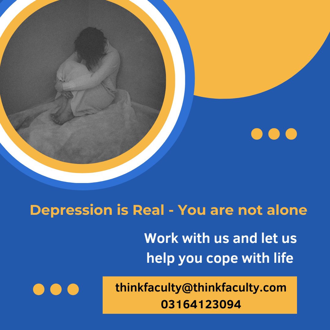 ThinkFaculty's tweet photo. Depression is real. It has a reality. Let us help you through this difficult time. Get help today call us . #mentalhealthawareness
#depression
#anxiety
#selfcare
#mentalhealth
#endthestigma
#youarenotalone
#mentalhealthmatters https://t.co/OICzu4iwMX