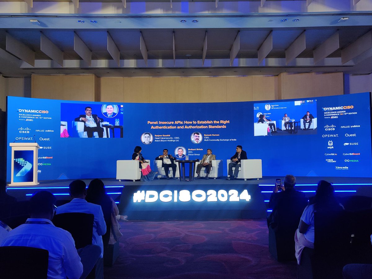 ISMGEvents's tweet photo. Live now is our panel session on 'Insecure APIs: How to Establish the Right Authentication and Authorization Standards'
Stay tuned for more!
#ISMGExcellenceAwards #ISMGConference #ISMGSummits #DCISO2024 https://t.co/2fJGBGRKe2