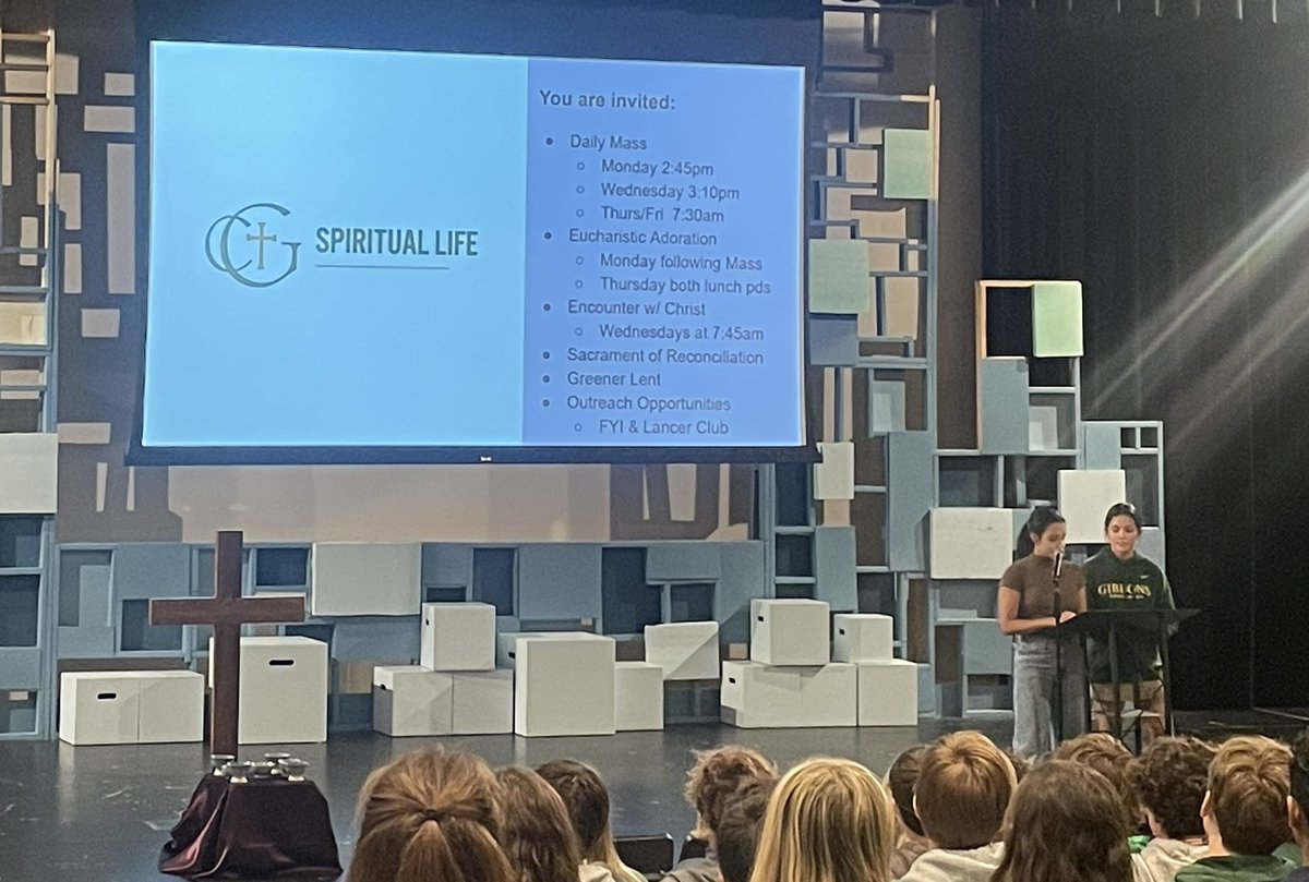 So incredibly proud of the students and educators at <a href="/cghsnc/">Cardinal Gibbons High School</a> who helped our Gibbons community prepare for our Lenten journey on #AshWednesday #PrayFastGive