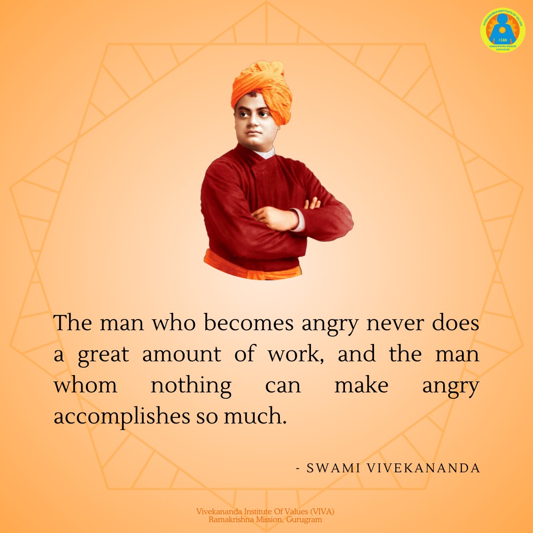 ValuesViva's tweet photo. Anger, they say, is the punishment you give to yourself for someone else's mistake. What if we only knew otherwise and grow wiser.
#ICan #ConnectwithSwamiVivekananda #AwakenedIndia
(Source: Practical Vedanta: Part I- Swami Vivekananda) https://t.co/PaIkd4iick