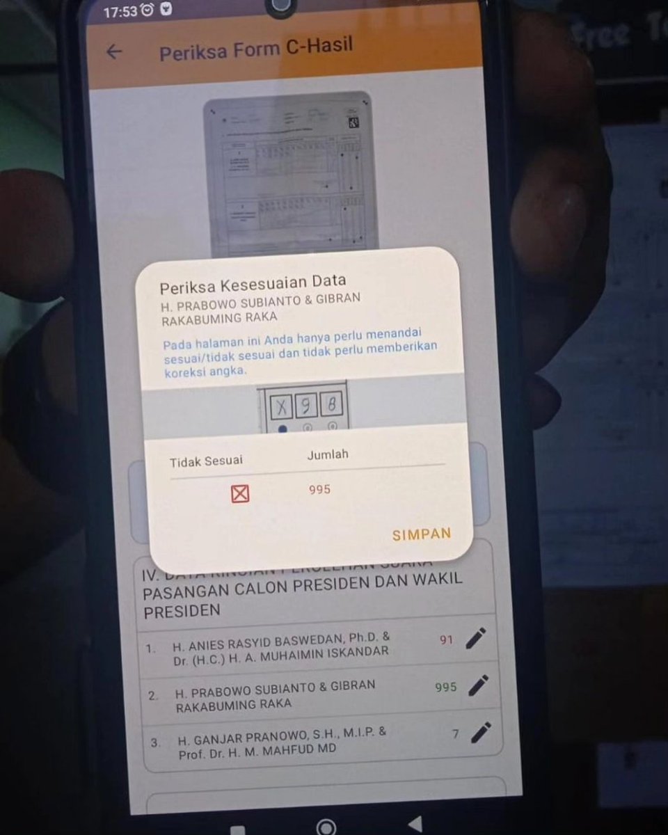 mikirbareng's tweet photo. @Dependong0d @brother_djon Ada penggelembungan suara di 02. Kawal aja jangan pesimis. Buka Instagram Ubahbareng atau TimHukumAnis. Atau cek lgsg web KPU. Lihat data ga sesuai antara form C1 dengan yg diinput https://t.co/Lh2LhR2Zq6
