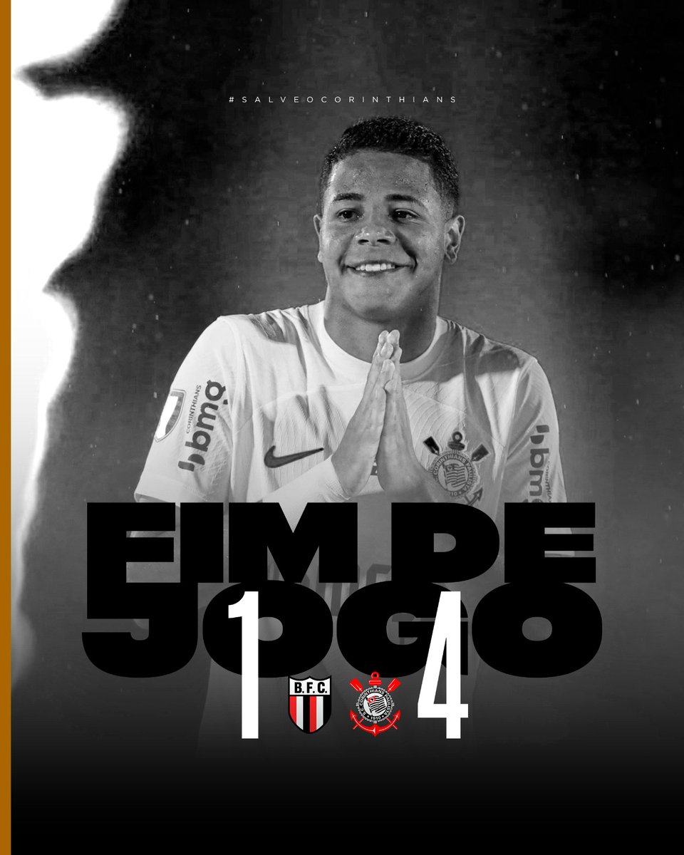Corinthians's tweet photo. FIIIIIIIIM DE JOGO EM RIBEIRÃO PRETO!!!!! GOLEADA DO TIMÃO!!!! 🏴🏳️

VAAAAAAAAAAAAAI, CORINTHIANS!!!!! 👊🏽

Botafogo-SP 1 🆚 4 Corinthians

⚽⚽ Romero
⚽ Wesley
⚽ Yuri Alberto

#VaiCorinthians https://t.co/pU2dWlNMaN