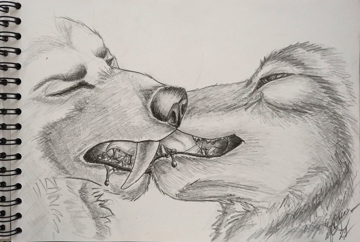 Don't have much to post to valentine's day, just this messy kiss
#furry #furryartwork #furryart #traditionalart #sketchbook