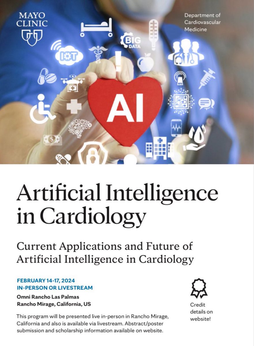 Kicking off #AICARDIOLOGY2024 on Valentine’s Day ❤️❤️ and learning how to advance #AI in #Cardiology! Excited for the rest of this great conference! @MayoClinicCV @DrLopezJimenez @pattypellikka @zachia5 @AnthonyChangMD @JulioPerezDO @TheRhythmDoc