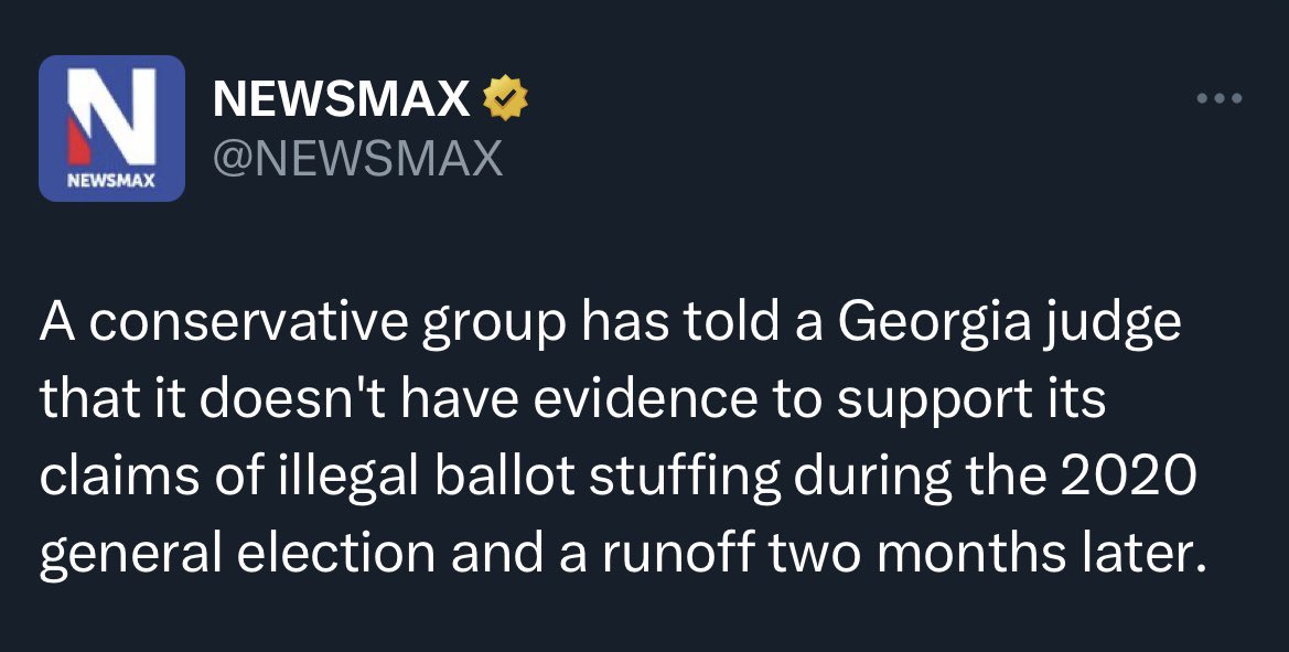 The group that Dinesh D’Souza replied upon for his 2000 Mules movie that Trump hyped was ordered by a judge to produce their evidence under oath in a court of law. They had nothing.