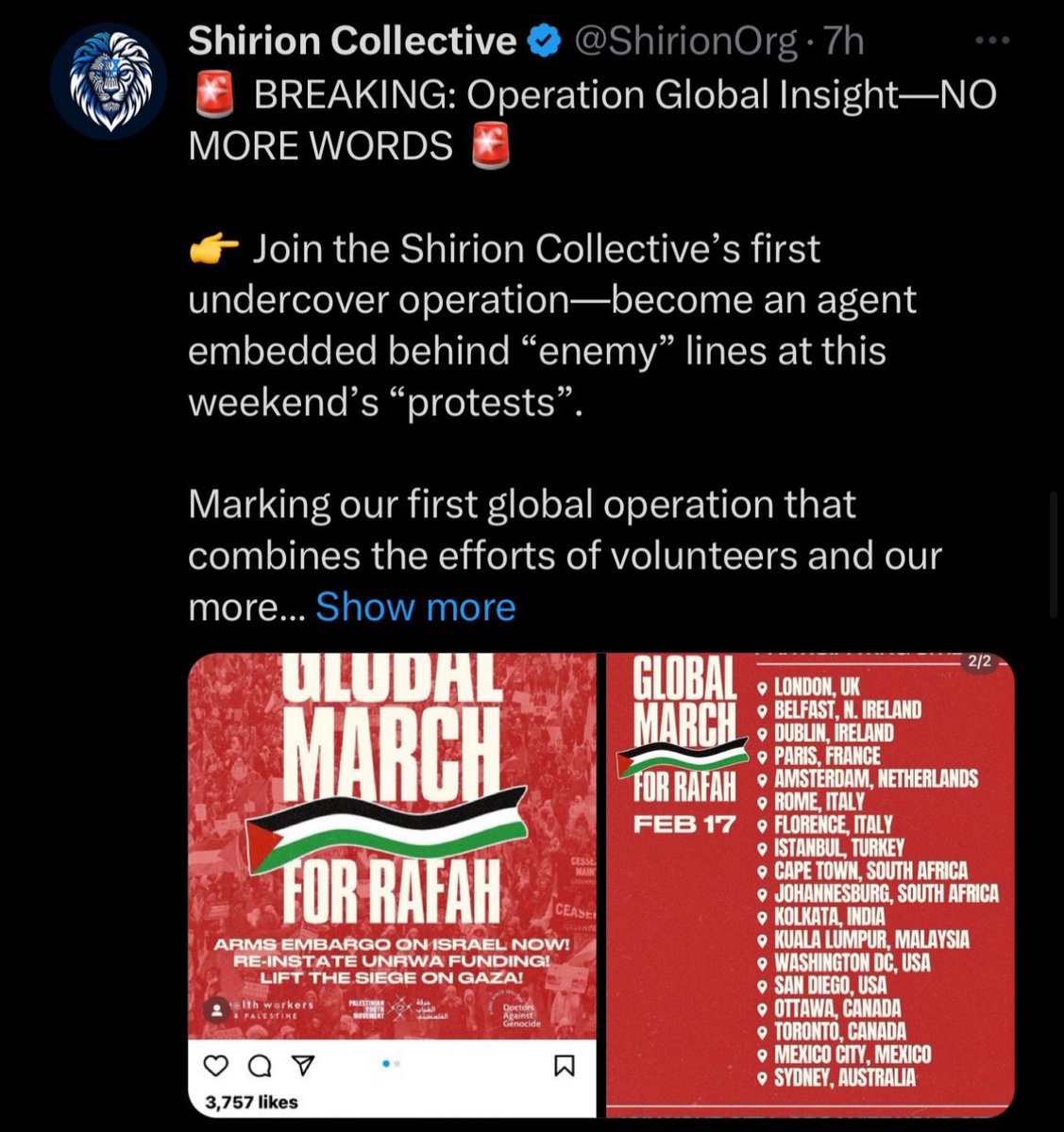 ShaykhSulaiman's tweet photo. ZIONISTS PLAN TO INFILTRATE PALESTINIAN MARCHS TO CAUSE MAYHEM https://t.co/zgvfIi3gX0