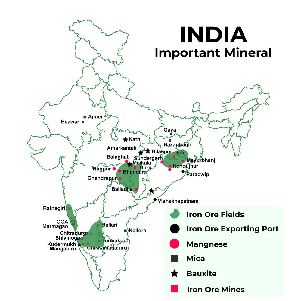 UPSC_EDU's tweet image. 🟢 IMPORTANT MINERALS

#UPSC2024 #UPSC #Geography #UPPSC #maps