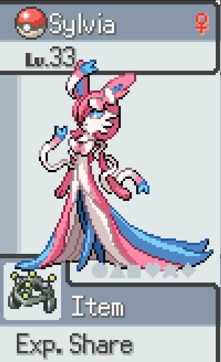 GwenSpanner's tweet photo. And after one short (6+ hour) adventure that took me very far off the intended path, I finally got the only Pokemon I really care about: Sylvia the Sylvoir https://t.co/7eMklOHWhG