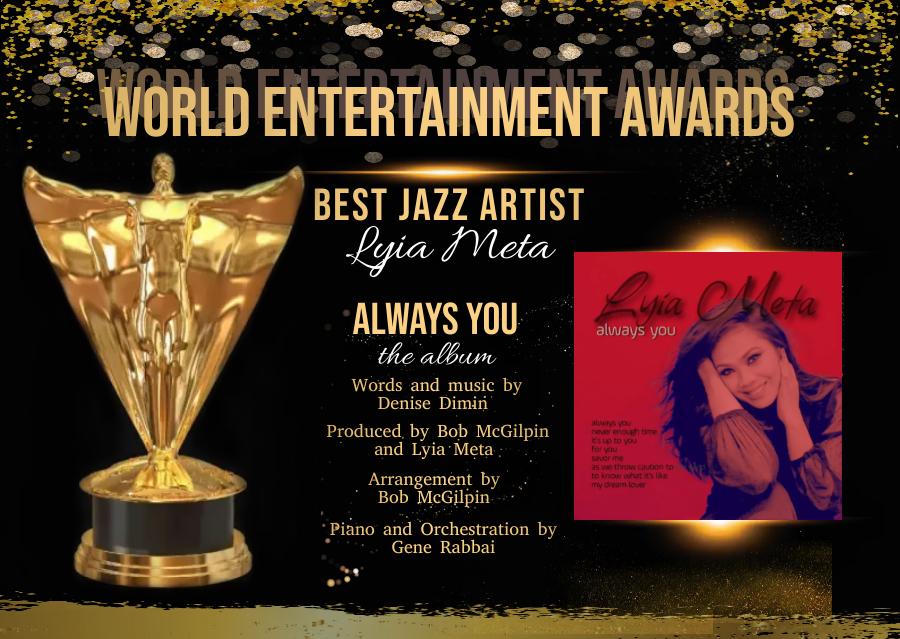 Exciting news! I'm thrilled to share that I've been awarded the title of 𝘽𝙀𝙎𝙏 𝙅𝘼𝙕𝙕 𝘼𝙍𝙏𝙄𝙎𝙏 at the prestigious World Entertainment Awards, held in Los Angeles during GRAMMY®️ week. fb.watch/qddB70v08R/?mi… #weawards #jazzpop #alwaysyou #bobmcgilpin #deniseDimin