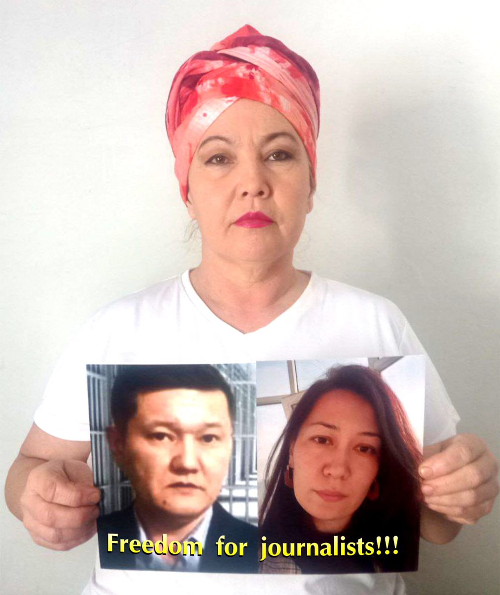 AiaKaz's tweet photo. Pay attention to #Kazakhstan, where journalists are deprived of freedom, (Aigerim #Tleuzhan & Duman #Mukhametkarim) fabricate criminal cases against dissenters, #shootprotesters, #torture, do not allow to register an opposition party, persecuted for participation in reposts. @hrw https://t.co/4AoyFUIbd4