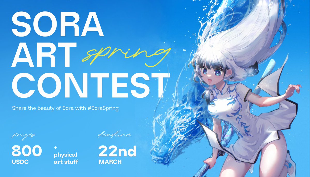 INTRODUCING: Sora Spring Art Contest!

How to enter:
Like &amp; RT
Share your entry with #soraspring