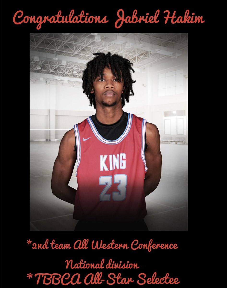 Congratulations to Kings very own Jabriel Hakim <a href="/Jabriiel1/">Jabriel</a> for being selected 2nd Team All Western Conference and for being selected to play in the TBBCA All-Star Game. #ForeverA🦁

<a href="/FryeChuck/">Chuck</a> <a href="/BayAreaHoopsfl/">Reg Burke ΦΒΣ🤘🏾</a>