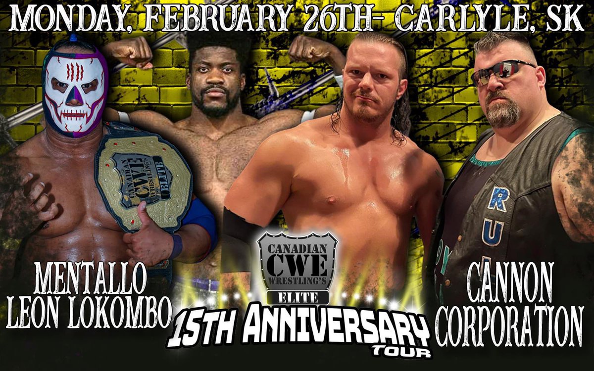 The @CWECanada 15th anniversary tour is going to be hard hitting. Fortunately nobody hits harder than The Boston Bruiser Kevin O’DOYLE. O’DOYLE RULES
