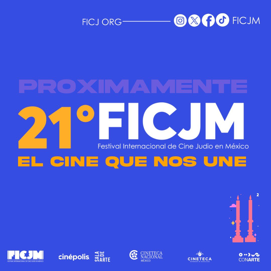 CulturaEnMexico's tweet photo. 🎥 21° Festival Internacional de #Cine Judío en #México 🇲🇽
Del 22 de febrero al 21 de marzo de 2024.
#CineQueTransforma 💥 @FICJM
RP: @viogg_rp https://t.co/uNkSbGXZeU