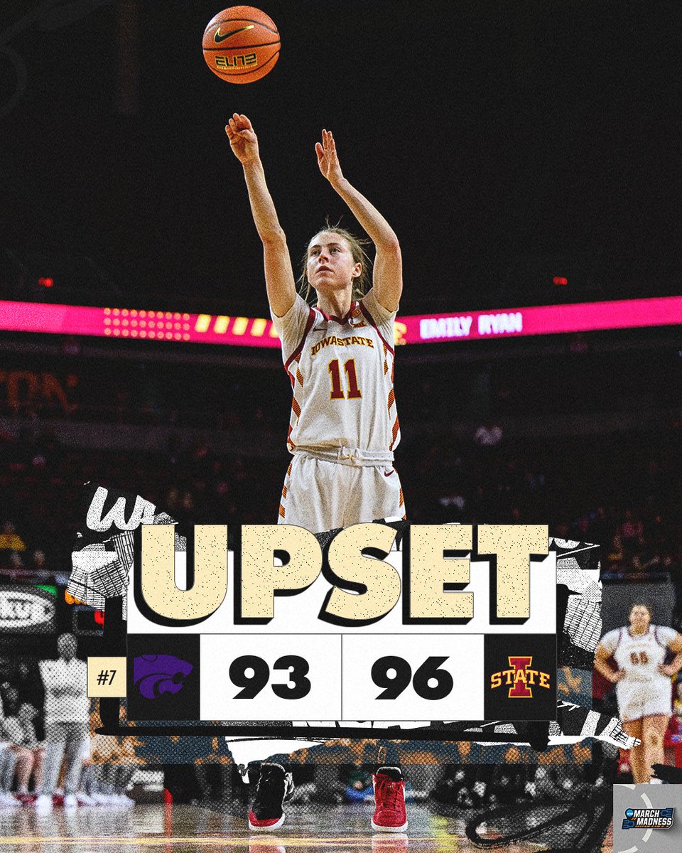 UPSET IN OVERTIME 🚨🔥

<a href="/CycloneWBB/">Cyclone Basketball</a> secures another top-10 win this season after defeating No. 7 Kansas State in double overtime. 

#NCAAWBB
