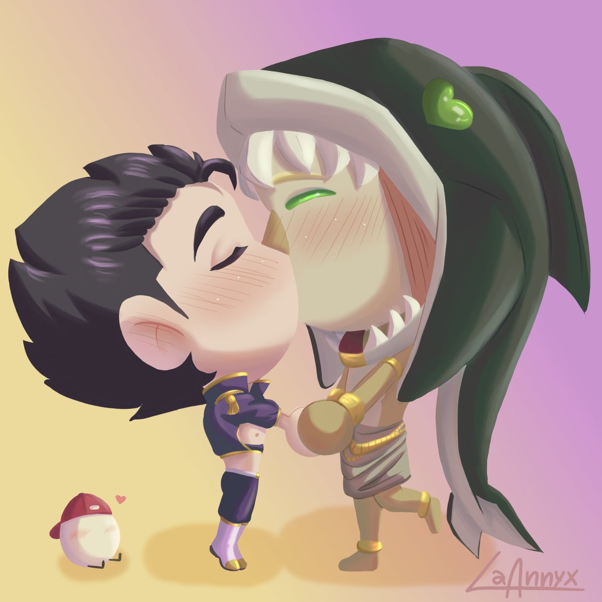 LaAnnyx's tweet photo. El primer beso que dibujo del #Folligetta 
Feliz San Valentin, mañana más. https://t.co/UEXLcXcU4t