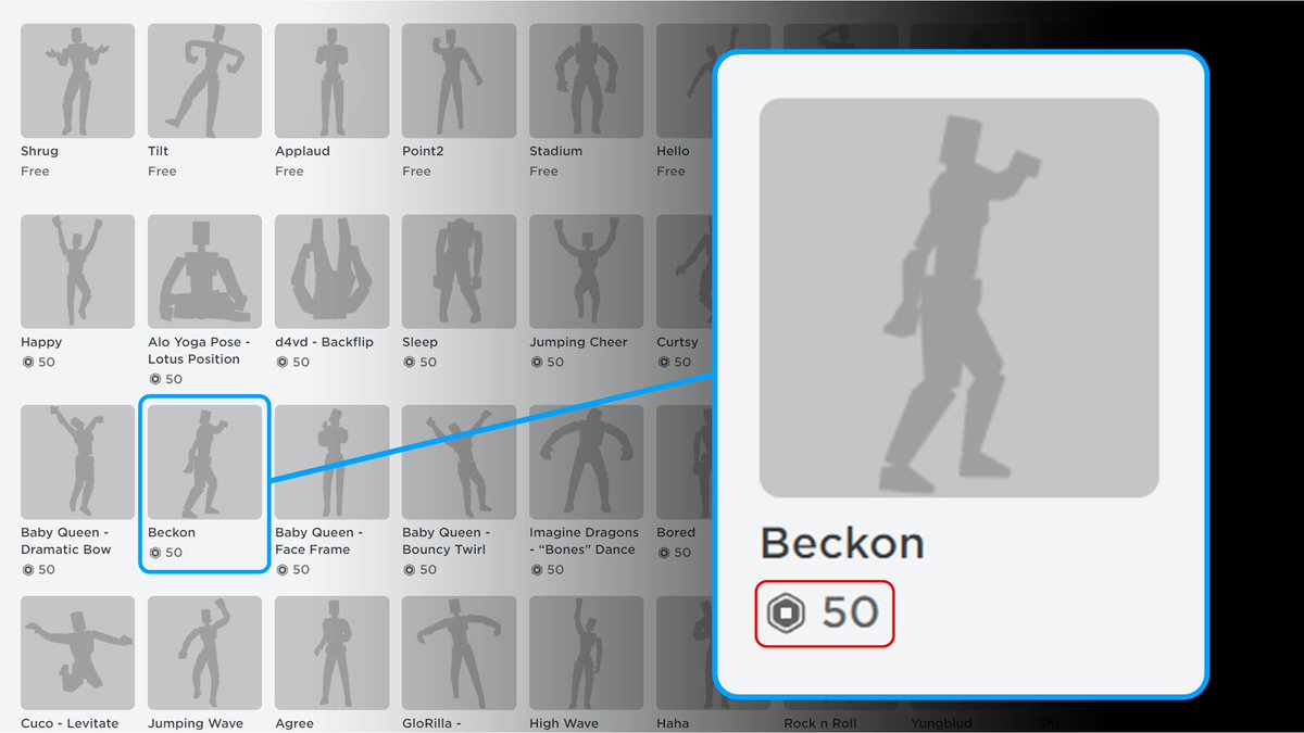 The minimum price of all Emotes on #Roblox has been raised to 50 Robux.  Free Emotes continue to remain free.
