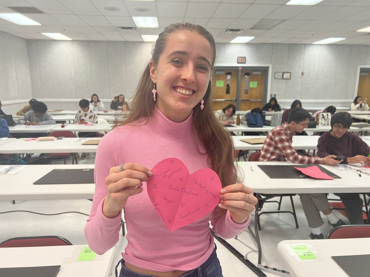 ms_englund's tweet image. NEHS celebrates Valentine’s Day by making “Books We Love” decorations to put on English classroom doors! @AnnandaleAtoms