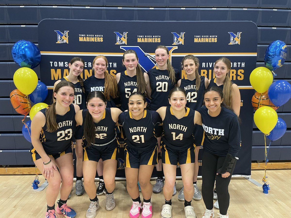 trngirlsbball's tweet photo. What a great night celebrating 2 outstanding senior Lady Mariners…congratulations once again. We topped off the night with a big win against cross town rival Toms River East. #alwaysaladymariner🏀 https://t.co/qofYLqjdp4