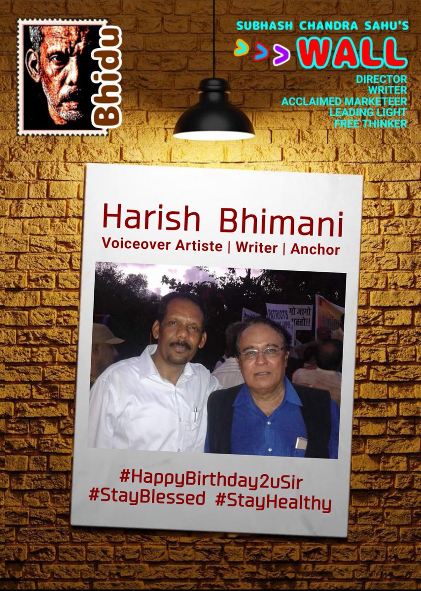 #Bhidu

#Harish_Bhimani
Voiceover Artiste | Writer | Anchor
#HappyBirthday2uSir
#StayBlessed #StayHealthy