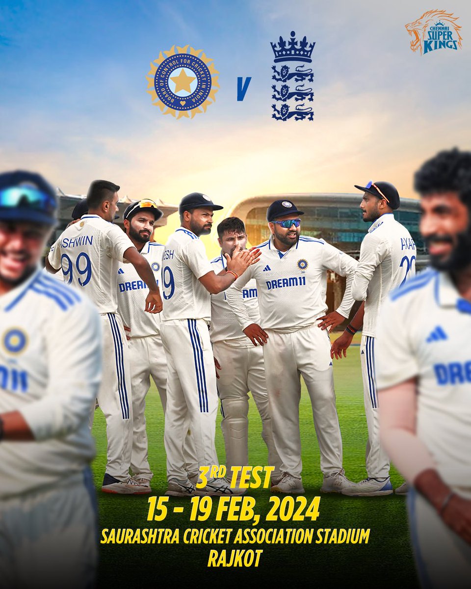 ChennaiIPL's tweet photo. Third #INDvENG tussle! 🇮🇳💪🏼 https://t.co/gdiVXM1Scu