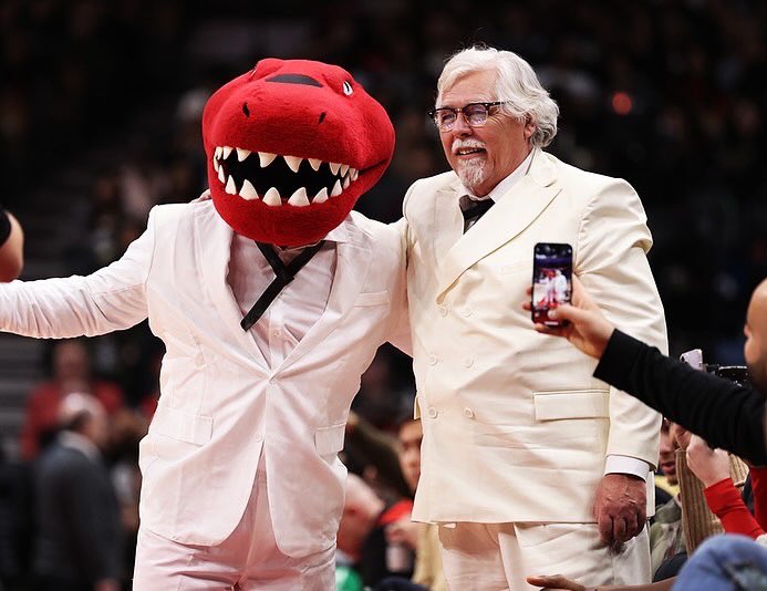 Spicy P was in the house and oddly Colonel Sanders too as the Raps lost to the Pacers. #pascalsiakam #wethenorth #torontoraptors #basketball #sportsphotography