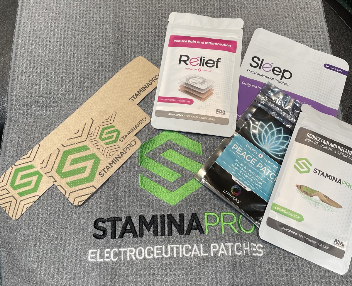 Got all of my supplies ready to start @thegenesisinv, tomorrow. Hopefully some of them don’t need to be put to use… 🤞 Thanks, @StaminaPro and @LuminasEnergy! ⛳️ #PGATOUR #golf #golffitness #patchedup #staminapro #luminasenergy #luminas #patchesonpeople