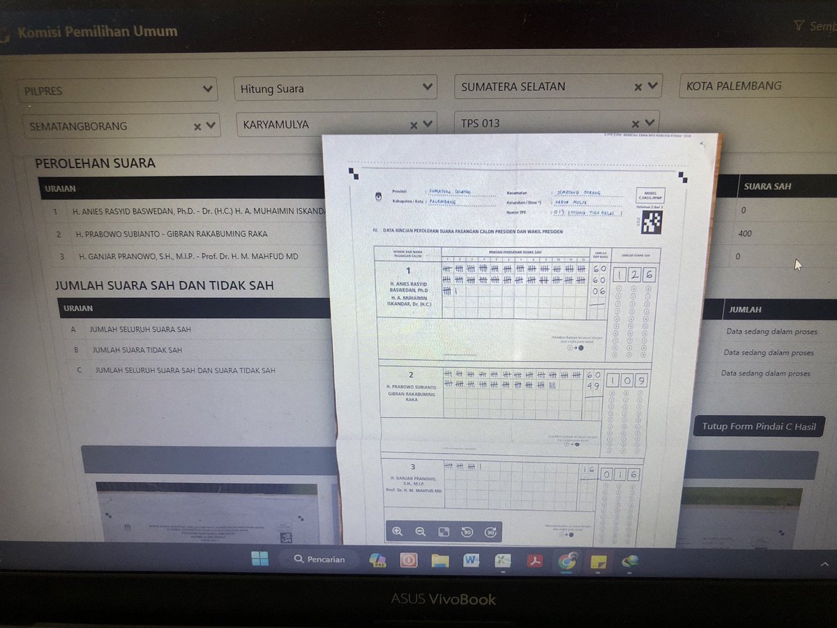 FKudby's tweet photo. @andre_rosiade @prabowo @gibran_tweet Sempga KPU segera Merevisi Typo d system sesuai Angka yg Tertulis d Form C 🙏🙏🙏
*Sedikit dr Jumlah Ratus Ribu TPS https://t.co/oXUidvtqmF