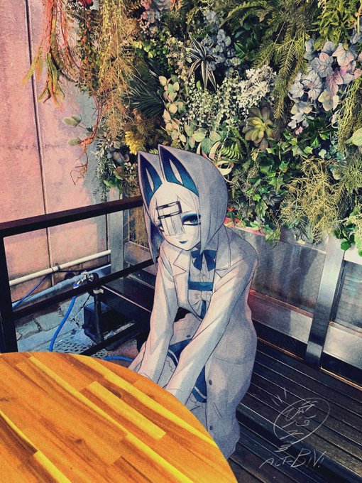 ギャラリー近くのお店にて。 