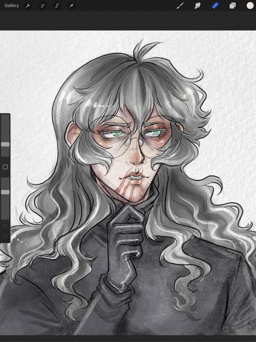 a lil warmup scribble of Cyril while i work on much overdue paid work,,,,