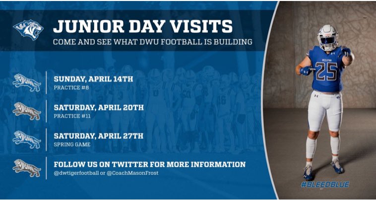 Thank you <a href="/CoachMasonFrost/">Mason Frost</a> for the Junior day invite!