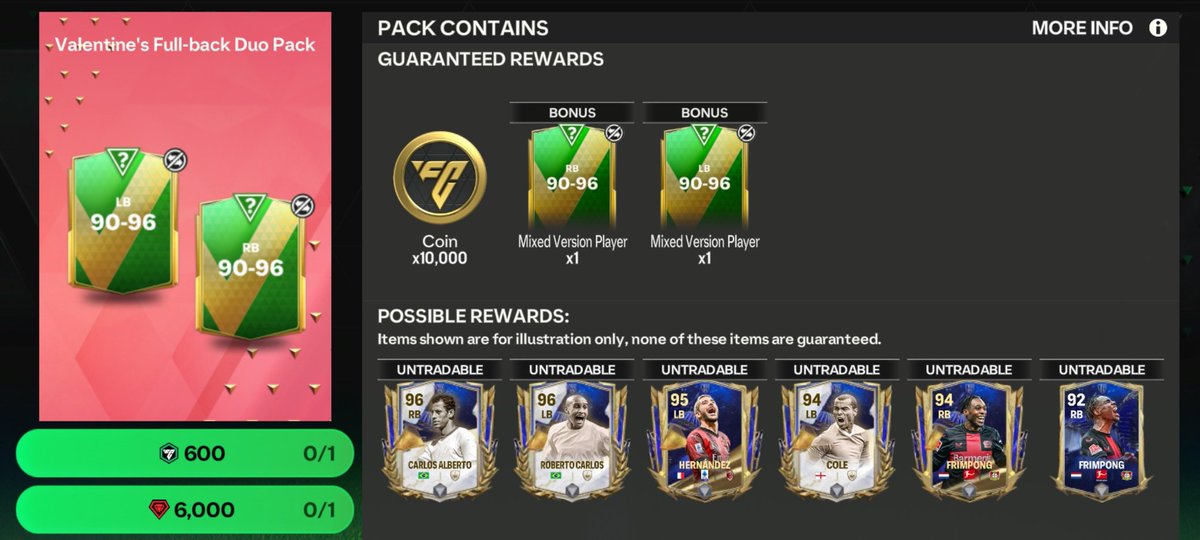 GigaXGame's tweet photo. Lets have some fun #FCMobile Community🥳

𝙂𝙪𝙚𝙨𝙨 𝙩𝙝𝙚 2 𝙥𝙡𝙖𝙮𝙚𝙧𝙨 I will get from this Valentine's pack?🤔
The first correct guess will win the prize [LNY FP Bank A]. https://t.co/FzGGkATKmt