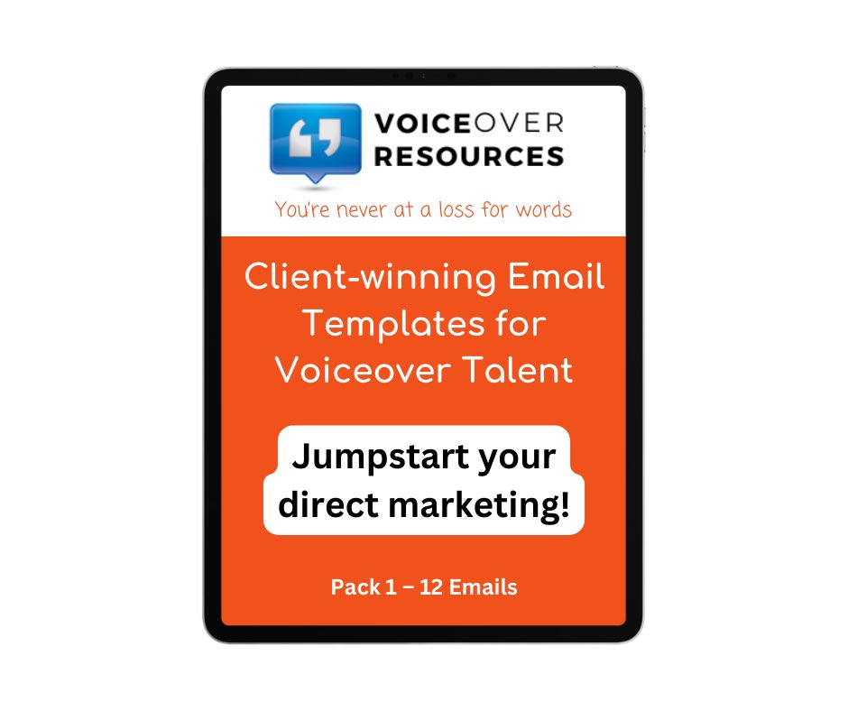Voiceover Talent (@voiceover) on Twitter photo Voiceover talent…trying to get your direct marketing off the ground?
Head to VoiceoverResources.com and see how done-for you email templates can help.
Your email marketing is about to get easier. Voiceover talent…trying to get your direct marketing off the ground?
Head to VoiceoverResources.com and see how done-for you email templates can help.
Your email marketing is about to get easier.