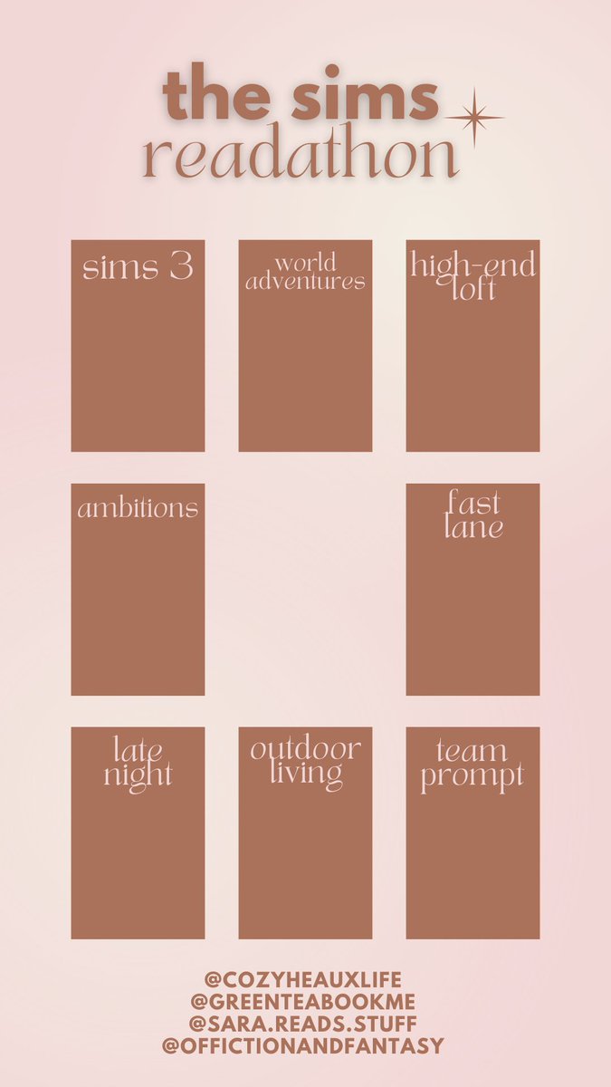 Sims Readathon tweet media