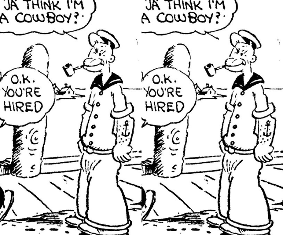 Popeye's first appearance in 1929！ 1929年にポパイの初登場