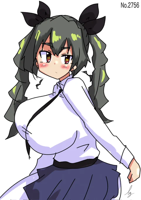[ふりむきアンチョビ]#1日1ドゥーチェ 