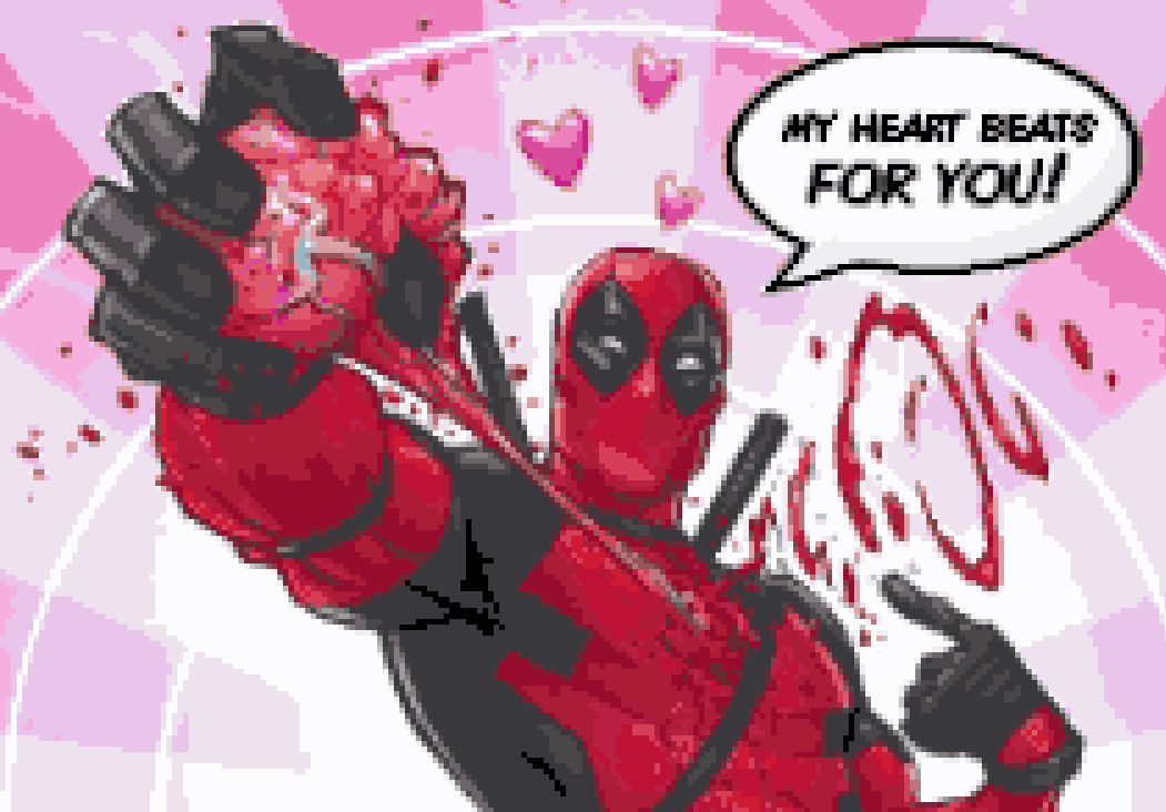 ThreebeB59171's tweet photo. Here's a special Valentine's Patten for you guys!
Deadpool Valentine
(211x147)
https://t.co/xgZHX7sR5I

#crossstitch #crafts #crafting #embroidery #freepattern #Deadpool #valentines #ValentinesDay #Marvel  #bargainbinbobbin #threebe #bbbobbin https://t.co/INHo3NqCVT