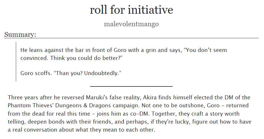 malevolentmango's tweet photo. an absolute pleasure and honor and delight to collab with my most favorite ailem on this fun little dnd au for #p5singles !! check it out!!

🔗https://t.co/gHW1wZOjsY https://t.co/hs6qUtwP6o